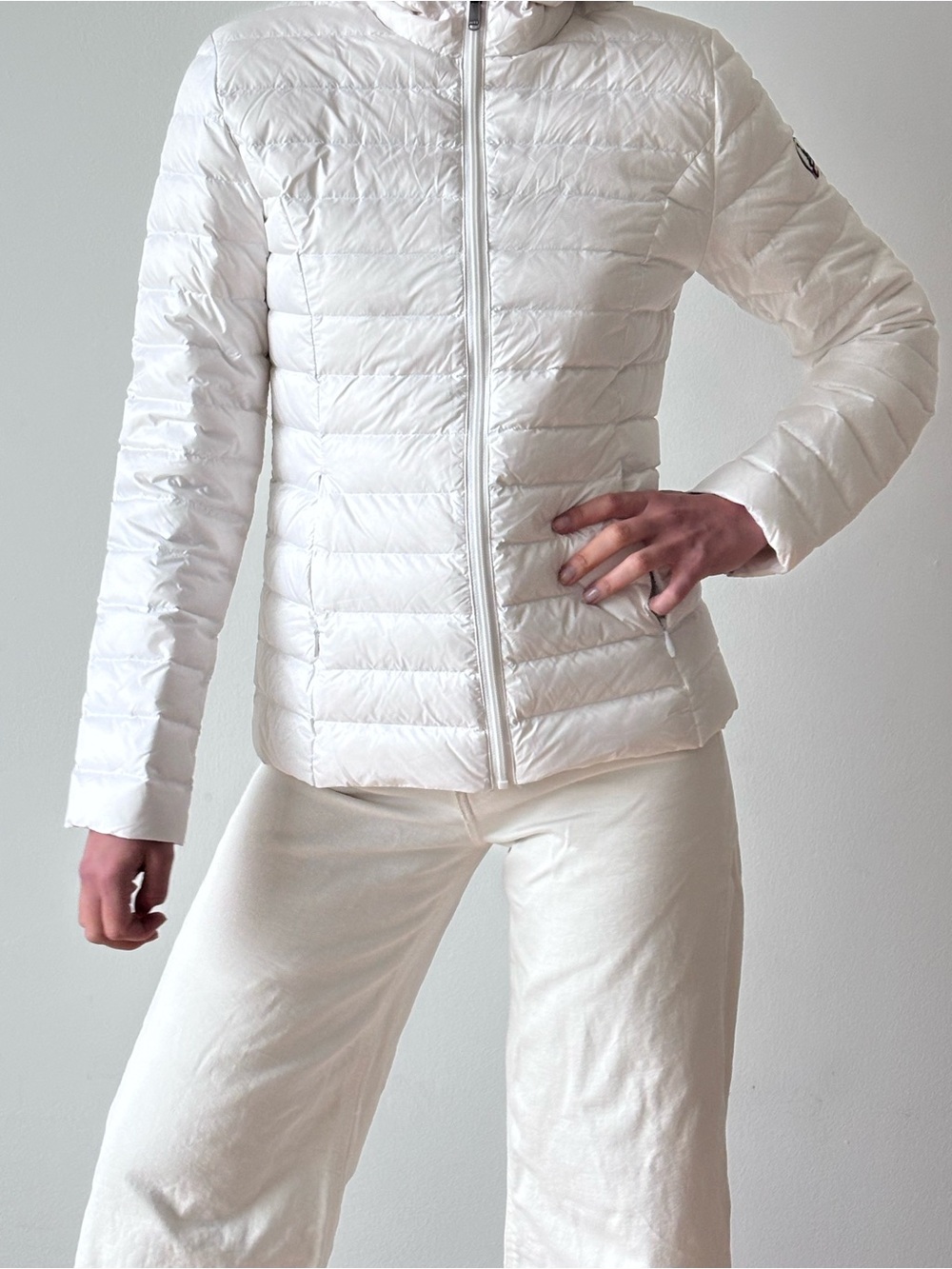 Women's White Quilted Packable Puffer Jacket Brand New